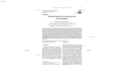 Theoretical foundation of a decision network for urban development